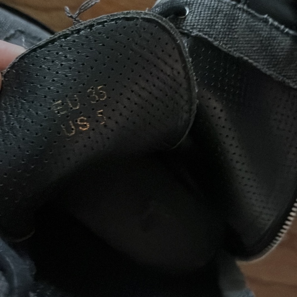 R13 Stack Dark Gray Canvas Platform Sole Lace Up … - image 5